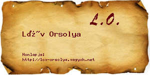 Löv Orsolya névjegykártya