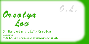 orsolya lov business card